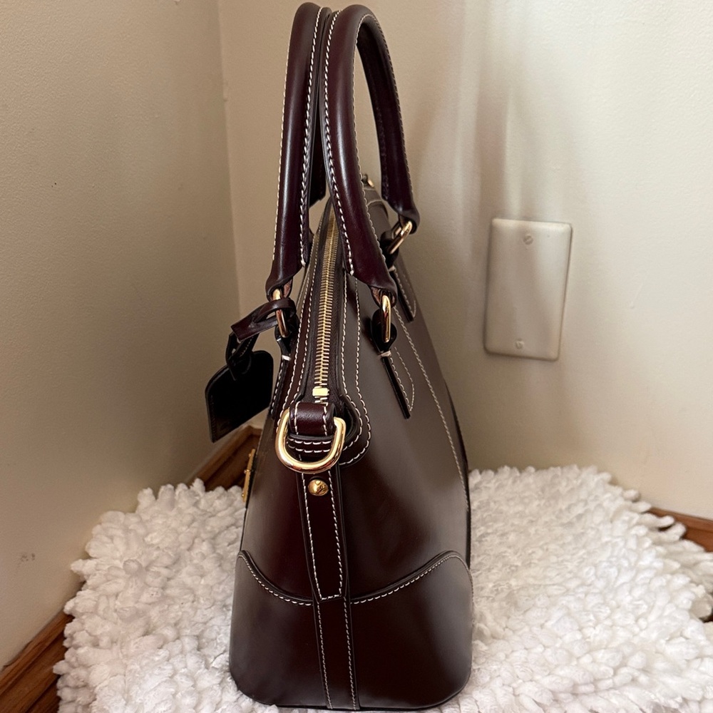 Dooney & Bourke Bordeaux Selleria Florentine Leather Domed Satchel - Picture 3 of 8